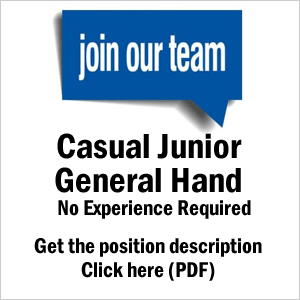 Position Vacant - Junior General Hand - click here