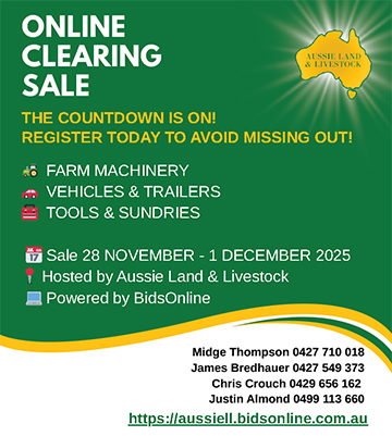 Aussie Land & Livestock Clearing Sale - click here