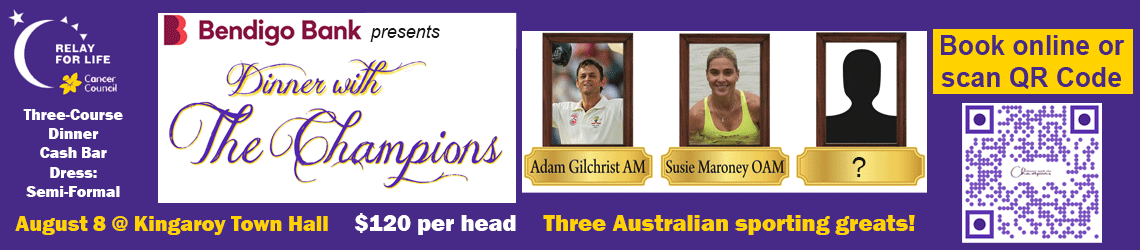 Dinner With The Champions - click here to find out more