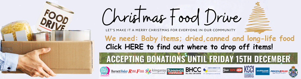 Give to the South Burnett's Christmas food drive - click here to find out more
