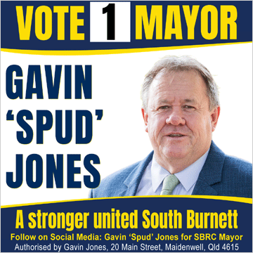 Gavin Jones for South Burnett Mayor - click here