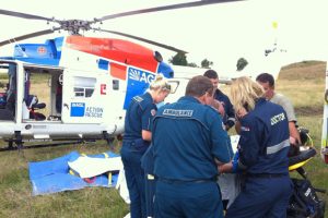 Chopper Helps Injured Riders