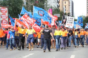 Unions Rally Against China Deal
