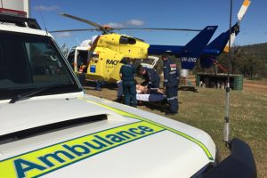 Rider Airlifted