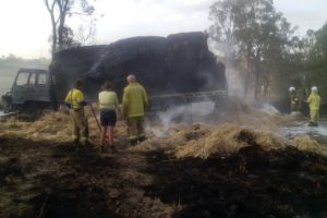 Farm Truck Sparks Grass Fire
