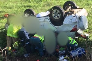 Woman Hurt In Rollover