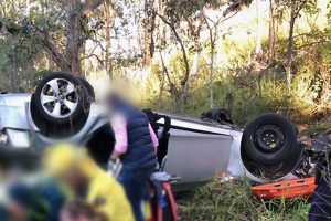 Woman Hurt In Rollover