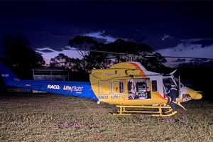 Chopper Airlifts Injured Driver