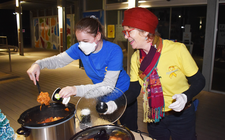 Volunteers Dish Out Winter Warmth