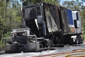 Truck Destroyed By Fire