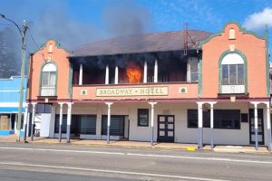 Flames Roar From Historic Pub