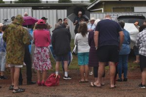 Locals Rally In The Rain Against 5G