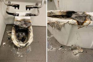 Vandals Destroy Disability Toilet