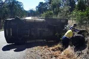 Vehicle Flips At Taromeo