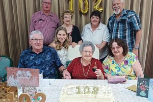 Gladys Toasts 102 Years!