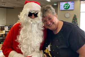 Santa Enjoys Making History