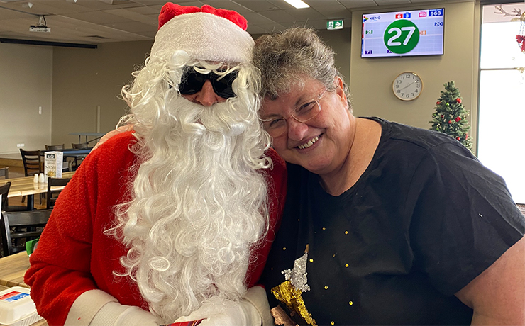 Santa Enjoys Making History