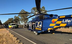 Two Airlifted After Truck Crash